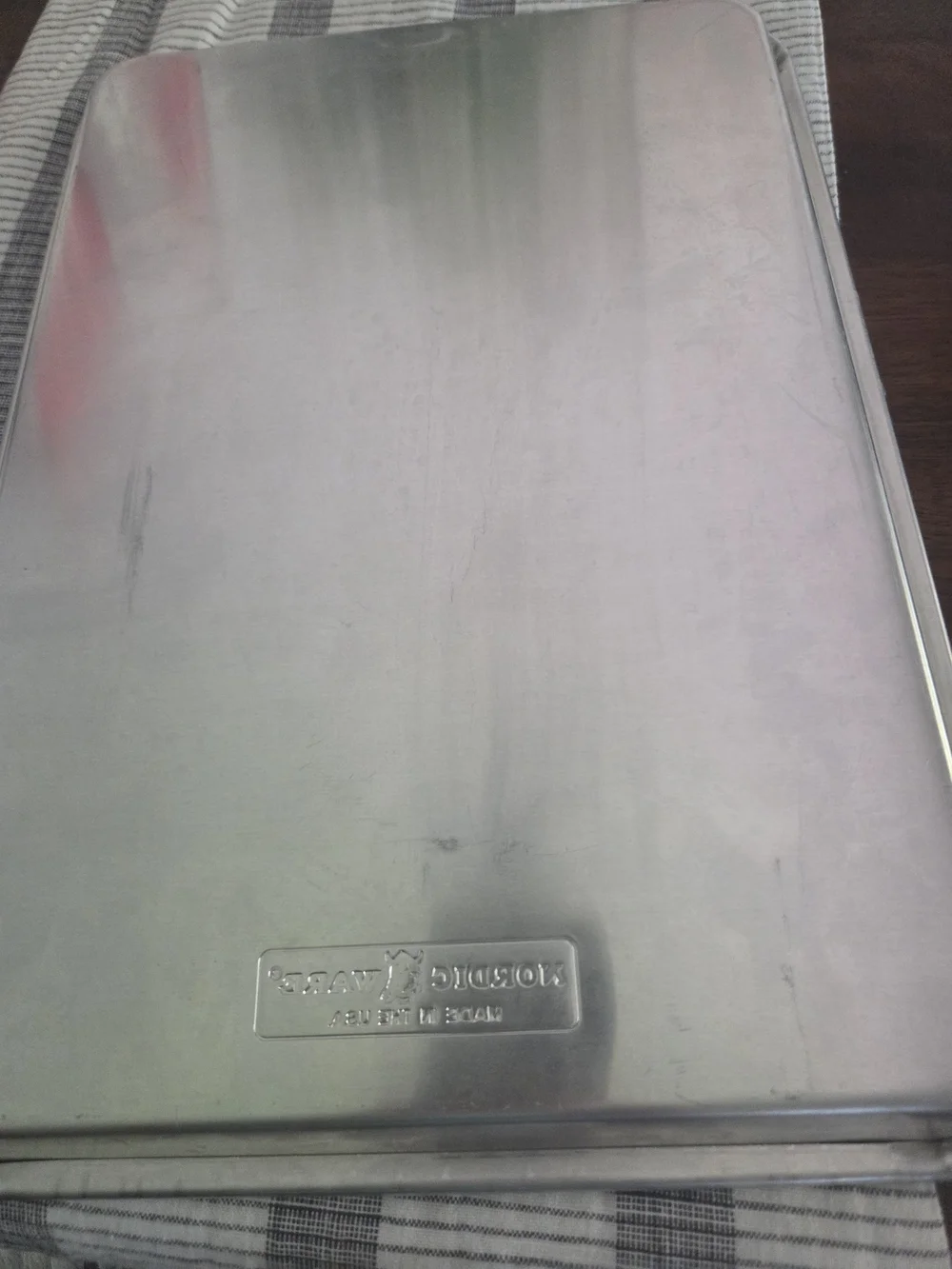 Nordic Ware Silver Aluminum Baking Sheet - Smooth Rimmed Pan